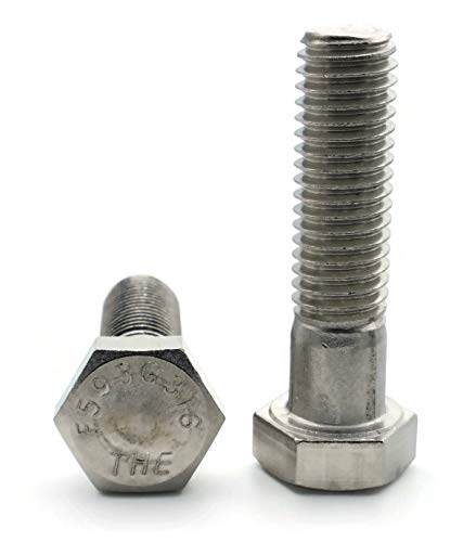 Altıgen Başlı Vidalar 316 Paslanmaz Çelik-5/16-18 x 2 Kısmi Diş Adet-1.000