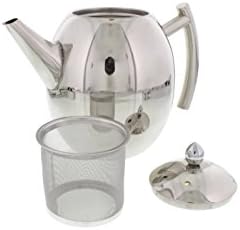 Cheftor 34-oz/1-litre cilalı paslanmaz çelik çaydanlık su ısıtıcısı pot çay demlik filtre ile ev mutfak için, restoran