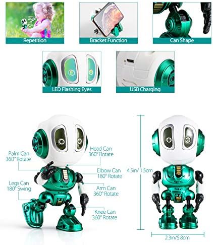 Aubllo Robotlar Oyuncaklar Çocuklar için Noel Çorap Doldurucular 2022 Yeni Mini Konuşan Robotlar Hediyeler Erkek Kız